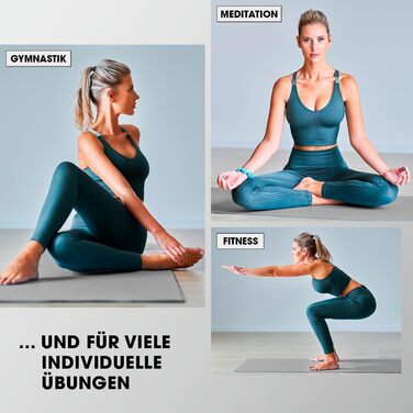 Фітнес-мат DoYourFitness, нековзкий, 183x61 см або XXL 190x100 см, товщина 0,8-2 см, захисний для суглобів, гімнастичний килимок, йога-мат для початківців і досвідчених, для дому та вулиці