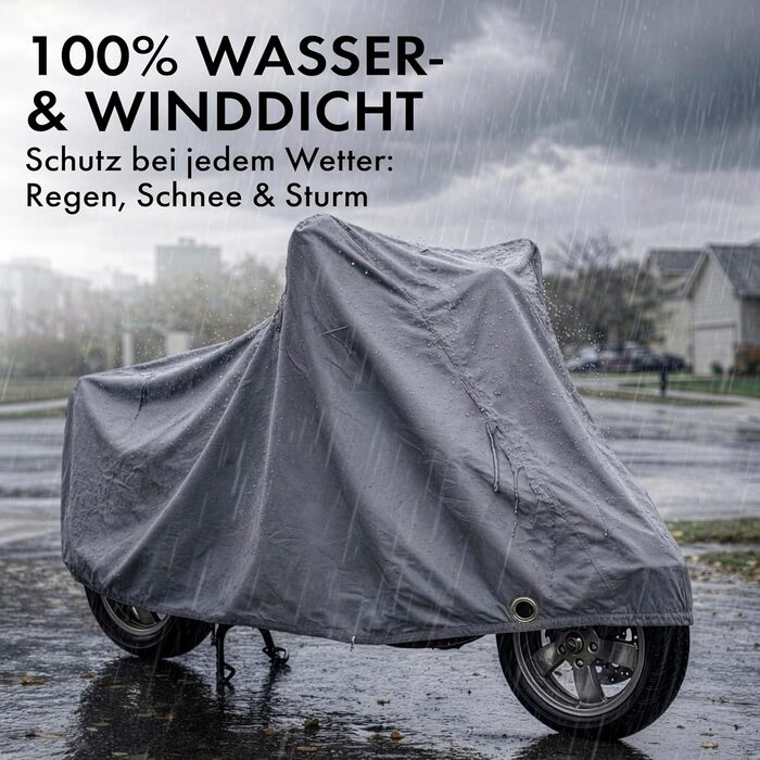 Водонепроникний чохол для мотоцикла та скутера Vespa All Weather, всесезонний захисний тент для зовнішнього зберігання, сріблястий, 250x100x130 см