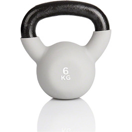 Гиря Sport-Tec 6 кг, сіра – для фітнесу, бодібілдингу, тренувань