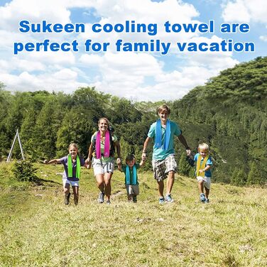 Охолоджуючий рушник Sukeen (101,6 x 30,5 см) - мікрофібра для йоги, спорту, фітнесу, тренувань, кемпінгу, чорний/синій/зелений/темно-синій/рожевий/блакитний/сірий/фіолетовий