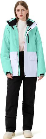 Дитячий комплект лижного одягу Odiche: куртка та штани, водонепроникний, вітронепроникний, кольоровий принт, зелений, розмір S