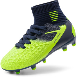 ДREAM PAIRS Футбольні черевики для дітей, унісекс, розмір EUR 36, темно-синій/неоновий зелений