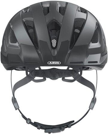 Велошолом ABUS Urban-I 3.0 MIPS з підсвіткою, захистом від ударів, козирком і магнітною застібкою, для чоловіків і жінок, розмір M (52-58 см), сірий (титан)
