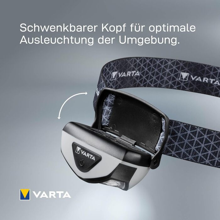 Ліхтар налобний VARTA H30R Wireless Pro LED, перезарядна, вологостійкий, для кемпінгу, бігу, туризму
