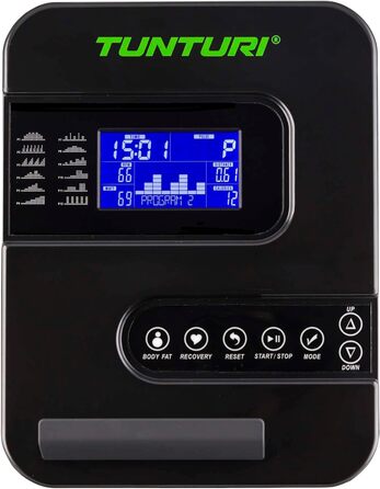 Велотренажер Tunturi Cardio Fit E35 з датчиком пульсу, LCD-дисплеєм та тримачем для планшета — для домашніх тренувань, реабілітації та початківців