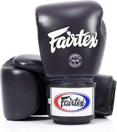 Боксерські рукавички Fairtex BGV16 для Муай Тай, шкіряні, сині, 10 унцій