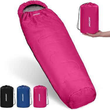 Сплячий мішок JAICOM 3/4 сезонів Ultraleicht Mumienschlafsack (800г/1600г) для дорослих - Outdoor, кемпінг, трекінг, інше (Рожевий)