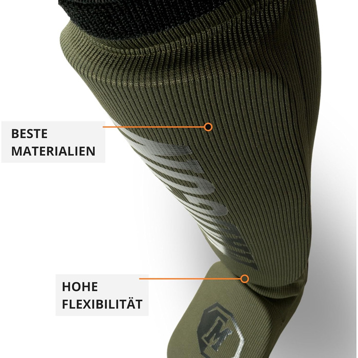 Набір захисних щитків для ніг MADGON (оливковий/чорний) L - для MMA, кікбоксингу, бойових мистецтв. 1 пара + мішок