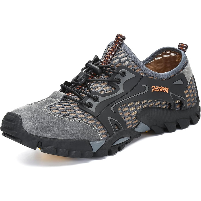 Чоловічі спортивні сандалії FLARUT для літа, трекінгу та хайкінгу. Сірі сандалії для активного відпочинку, бігу та скелелазіння (39 EU).