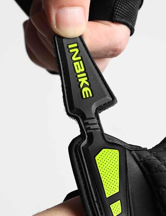 Велосипедні рукавички Inbike напівпальцеві літні, дихаючі з TPR накладками на пальці та Eva Pad, нековзкі, MTB рукавички для чоловіків та жінок MH020 L, чорний/зелений