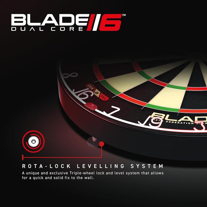 Дартборд WINMAU Blade 6 Dual Core, професійний, класичний, сизалевий