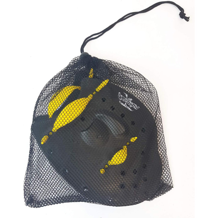 Пальмарі Професійні плавальні палетки з гумкою для тренувань у басейні, чорний/жовтий