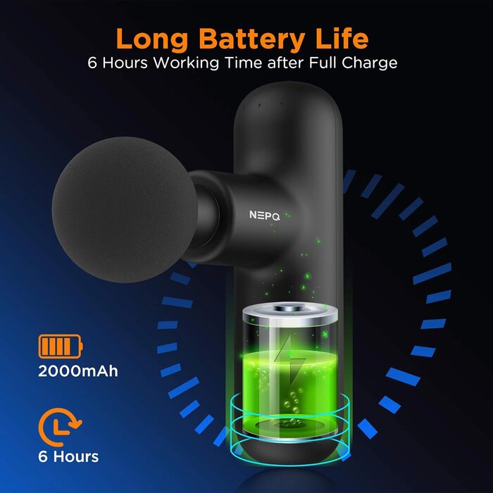 Масажер для м'язів Handheld Percussion Massage Gun - портативний масажер для зняття болю, чорний