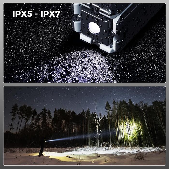 Кемпінговий ліхтар Clemas: перезарядна LED лампа 14000 mAh з магнітом, 6000LM, IPX5, для кемпінгу та будівництва