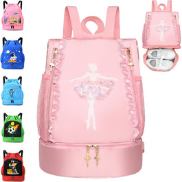 Дитяча спортивна сумка Youyike, водонепроникний рюкзак з відділенням для мокрого одягу, для дівчаток та хлопчиків, зелений, для танців та спорту