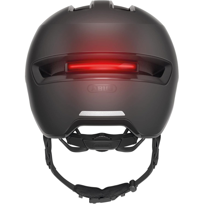 Велосипедний шолом ABUS HUD-Y з магнітним LED-ліхтарем, магнітною застібкою, для міста, унісекс, розмір M (54-58 см), бежевий (шампань голд)
