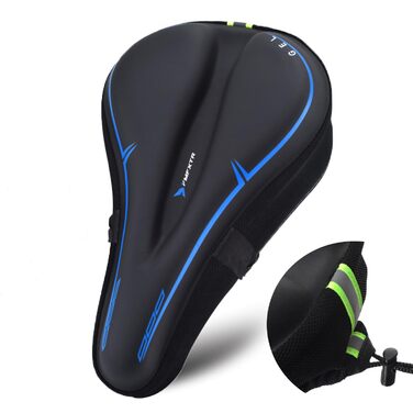Покриття на сидіння велосипеда, гелевий чохол для сидіння, водонепроникний, для гірського велосипеда, велотренажера, спінінгу (блакитний)