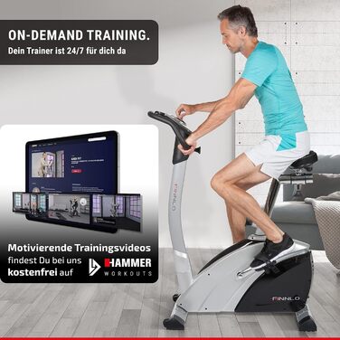 Велотренажер HAMMER Finnlo Ergometer Exum, антрацит/срібло, 3157