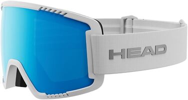 Унісекс гірськолижна маска HEAD Contex для дорослих, синьо-біла, лінзи L, для сноуборду та лиж