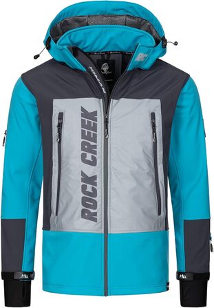 Чоловіча софтшеллова куртка Rock Creek H-238 L, небесно-блакитна