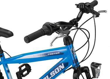 Гірський велосипед Talson 26 дюймів, 21-швидкісна Shimano, амортизаційна вилка, освітлення, синій