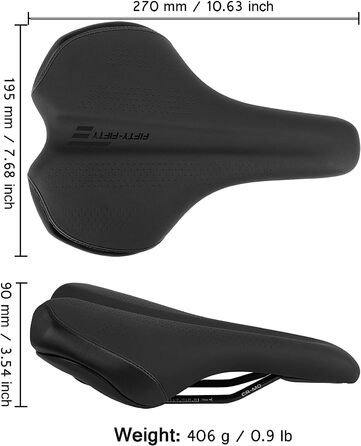 FIFTY-FIFTY Сідло для велосипеда з Memory Foam, комфортне та водонепроникне, для чоловіків та жінок, сумісне з шосейною (CITY) велосипедом