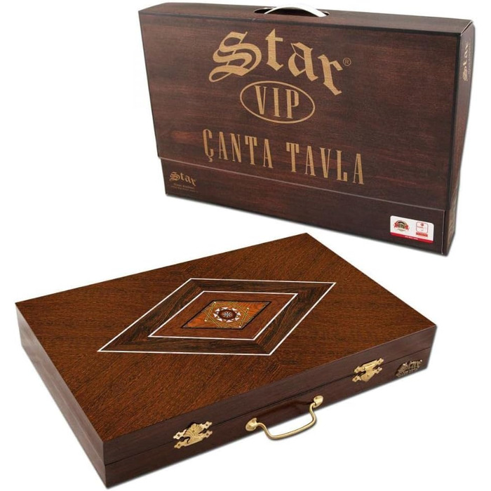 Набір для нард Staroyun Star VIP, 30,5×48×7,5 см, сумка для гри, преміум-якість