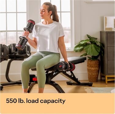 Регульована гантельна лавка Bowflex SelectTech 4.1S, компактна, для дому
