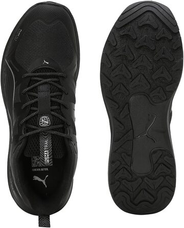 Кросівки для бігу PUMA Reflect Lite Trail PTX, унісекс, 37.5 EU, чорний/срібний/темно-сірий