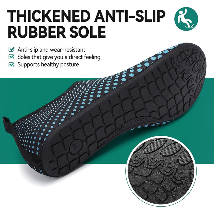 Чоловічі та жіночі аквашузи для плавання, йоги та відпочинку на пляжі. Швидко сохнуть, неслизькі, легкі (43 EU, Синій G995)