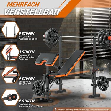 Регульована лава для тренажерів XDDIAS 6-в-1: жимовая, для присідань, з пулом для згинання рук та тренажером для ніг. Макс. вага: 350 кг. Оновлена версія