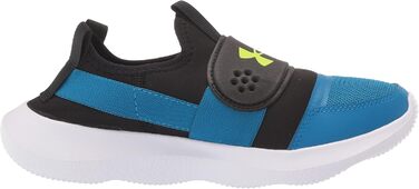 Дитячі кросівки для бігу Under Armour BPS Essential, чорно-білі (30 EU, Cruise Blau Schwarz Warngelb)