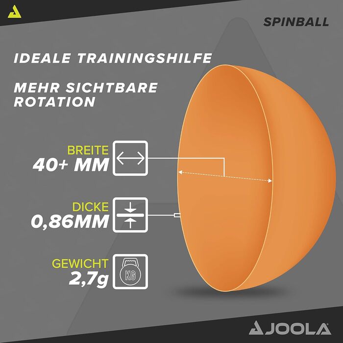 Набір тенісних м'ячів для настільного тенісу JOOLA Spinball (2 шт.), багатоколірні, унісекс