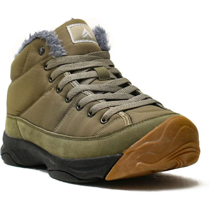 Зимові черевики Azooken для чоловіків та жінок, теплі трекінгові черевики для походів, водонепроникні зимові черевики, розміри 36-48 (41 EU, Army Grün)