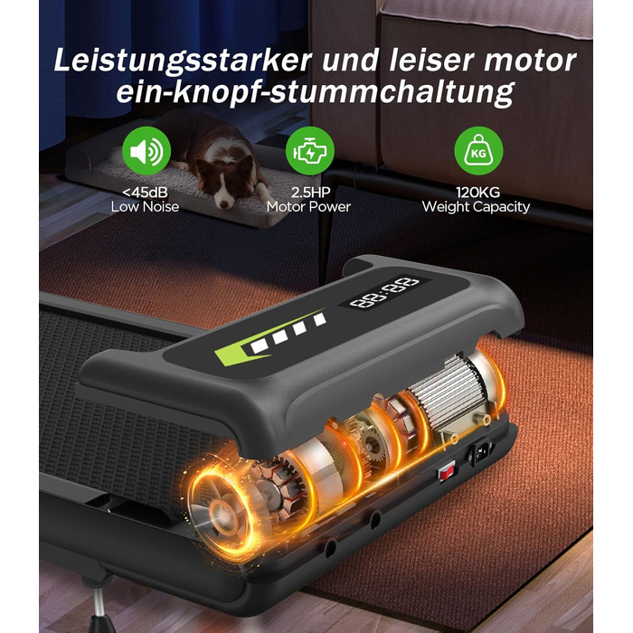 Біговий доріжки Cozary для дому з нахилом, 4 в 1, складаний, 8 км/год, 2.5HP, з пультом дистанційного керування та LED-дисплеєм