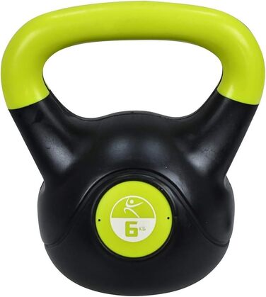 Гиря LIFEFIT 6 кг вінілова, чорна – для фітнесу та тренувань