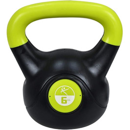 Гиря LIFEFIT 6 кг вінілова, чорна – для фітнесу та тренувань