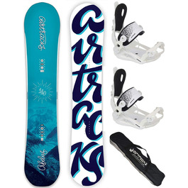 Жіночий сноуборд-комплект Airtracks ORBELUS Lady 140-155 см з кріпленням Master W FASTEC та чохлом