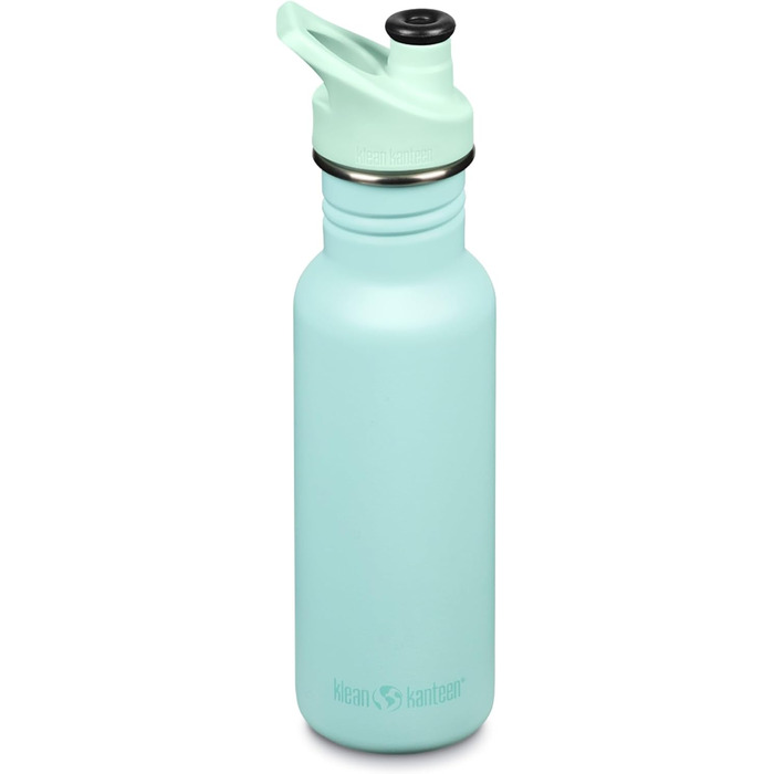 Пляшка Klean Kanteen Classic з нержавіючої сталі з кришкою Sport Cap, пастельно-бірюзова, 532 мл