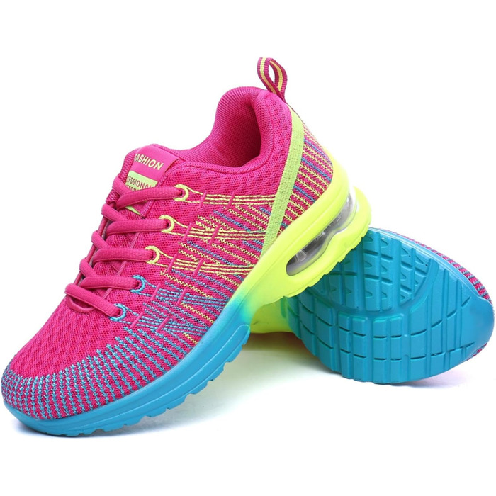 Жіночі кросівки для бігу Hitmars: легкі, дихаючі, з амортизацією, для фітнесу, вулиці та бігу. Розміри EU 36-42. Чорний та червоний кольори.