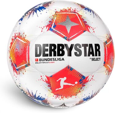 М'яч Derbystar Bundesliga Brillant Replica S-Light 4 - білий, синій, червоний