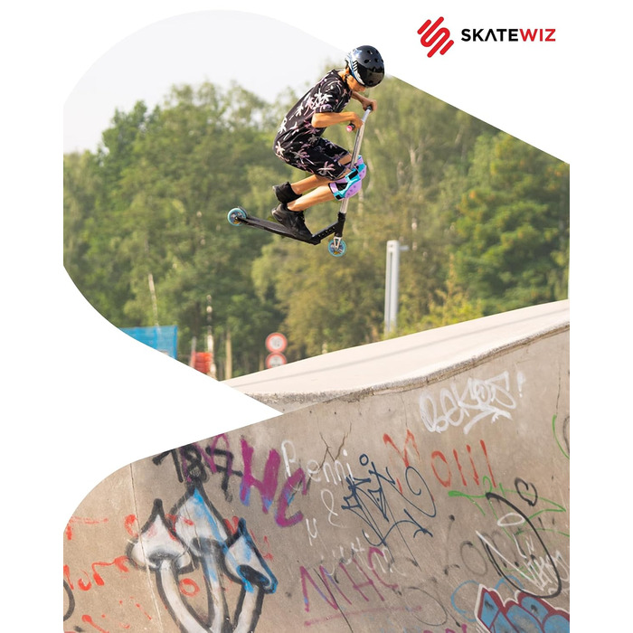 Захисний комплект для дітей SKATEWIZ SMASH (наколінники та налокітники) для роликів та скейта, розмір S, синьо-фіолетові