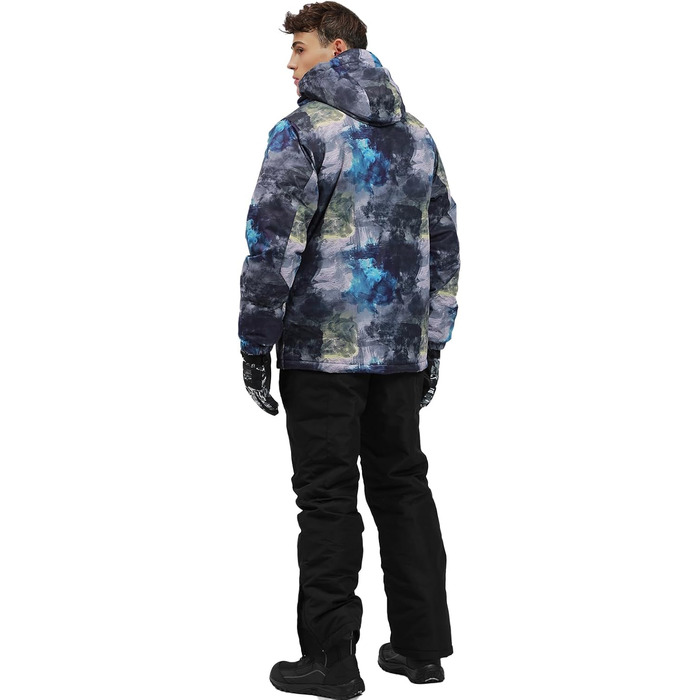 Чоловічий зимовий кіакун (комбінезон) для сноуборду та активного відпочинку, вітронепроникний, колір: кобальтовий (чорний), розмір XXL