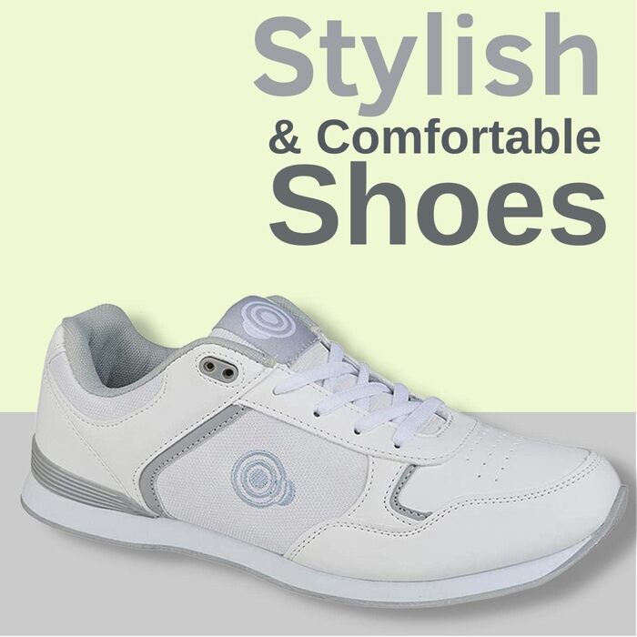 Жіночі дитячі туфлі для боулінгу/тренувань Dek Babyschuhe, білі/сірі, розмір 38