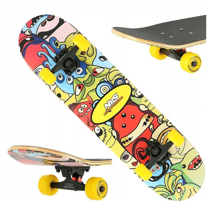 Класичний дерев'яний скейтборд для дітей NILS