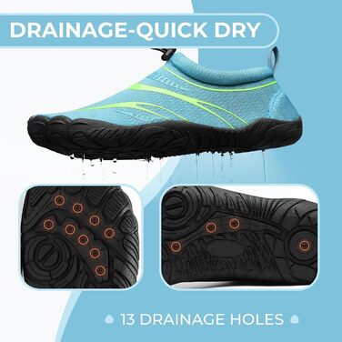 Шкарпетки-сланці Mishansha для плавання та відпочинку на пляжі, дихаюча сітка, швидко сохнуть, розмір 36-46, блакитний