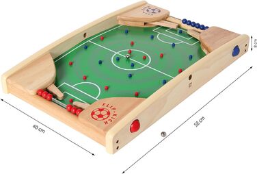 Настільна гра Bartl Flip Kick Deluxe 58 см — фліппер та кікер для 2 гравців, для дітей та дорослих від 4 років