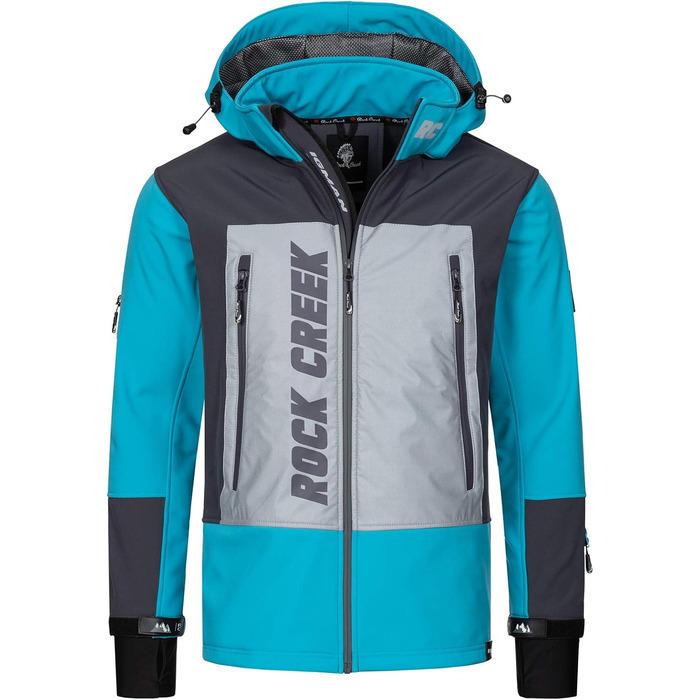 Чоловіча софтшеллова куртка Rock Creek H-238 L, небесно-блакитна