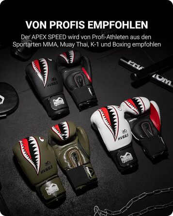 Боксерські рукавички Phantom Boxhandschuhe Fight Squad для MMA та тайського боксу | Чоловічі, білі, 12 Oz