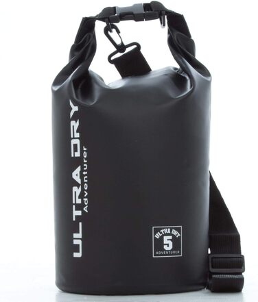 Водонепроникна сумка Ultra Dry Adventurer 20 л, чорна: для каякінгу, риболовлі, кемпінгу та інших водних активностей